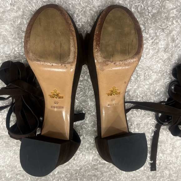 Prada brown suede platforms - Picture 8 of 12